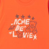 25SS ユニバースドローイングショートスリーブTシャツ オレンジ