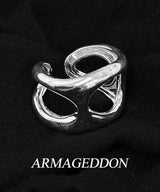 Armageddon Geometry Unique Silver Bold Ring