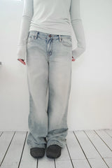 straight light denim