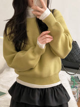 Round Or V-neck Daily Basic Knit (10color / 2type)
