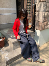 ナイリーベーシックカラーカーディガン