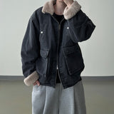 Boer fur lining denim mustang