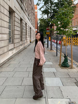 [MADE] Penton Cable V-Neck Crop Knit
