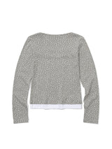 フラワーレイヤードTシャツ(グレー)