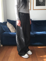 Rib Non-Fade Straight Pants (2c)