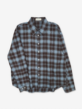 [Unisex] Modern check overfit shits(4color)