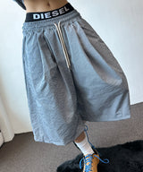 Logi Linen Stripe Balloon Bermuda Shorts 2color