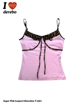 Sugar Pink Leopard Sleeveless T-shirt