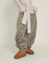 (Leopard Item) Kiya leopard printed balloon-fit wide pants