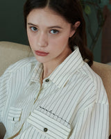 STRIPE POCKET SHIRT [IVORY]