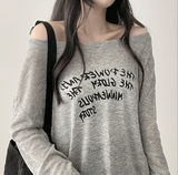 アリングレタリングショルダー長袖Tシャツ