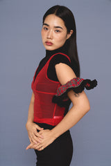 CHECK SCRUNCH / RED