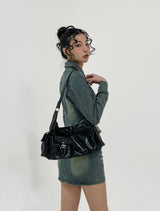 Beto Washing Cut Crop Denim Set Jacket