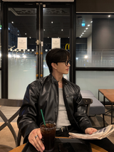  Wayne Biker China Leather Jacket