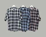Swallow short-sleeved check shirt