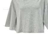 Mio pinstripe off-shoulder layered set