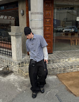 No.1685 fireman buckle half SHIRT (3color)