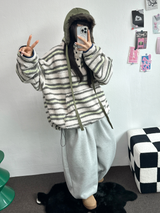 SWEAT BALLOON BACK POINT LONG PANTS🤎🖤🩶3COLOR