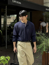 Deli henry-neck long sleeve t-shirt