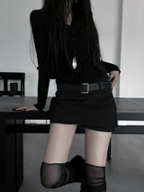 deep skirt pants