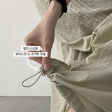 Litt Lace Side Line Nylon Wide Banding Pants