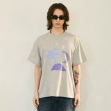 Tropical Hal Sleeve T Melange Grey