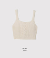 UE Square Twist Knit Bustier (4color)