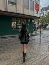 Lulu Banding Leather Shorts