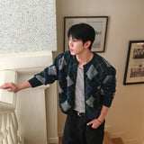 REVIVE ARGYLE CHECK CARDIGAN