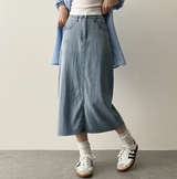  Sundy Charlang Cool Denim Long Skirt [Short & Basic Selection] Lyocell Fabric