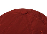 Relaxed Fit Nylon Square Logo Ball Cap【RED】
