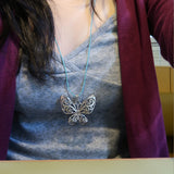 mint butterfly necklace