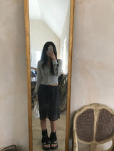 Misty Sheer Dot See-through Mini Skirt