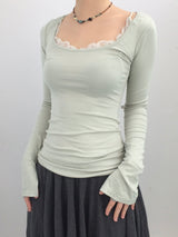 Soft-Fit Lace Edge Top