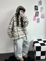 FLEECE❤TRACK LINE 3 LINE LONG PANTS ❤🖤🤍💙🩶5COLOR