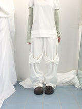 Double ribbon knee-point pants