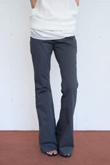 Light Striped Low-Rise Bootcut Pants (Charcoal/3size)
