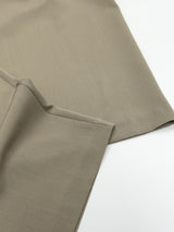 Marron Belted Two-Tuck Wide Slacks