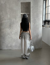 Pigment washed crop sleeveless
