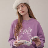 Ribbon Sweatshirt - PURPLE