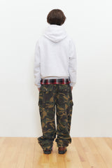 Finger Logo America Crop Hood Zip-Up (Light Gray)