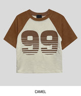 99 Raglan Cropped Knitwear Short-Sleeved