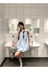 スカイボウノースリーブパンプキンドレス
