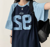 Leo ルーズフィットナグラン半袖Tシャツ