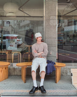 Lowd Adjust Wide Denim Bermuda Pants