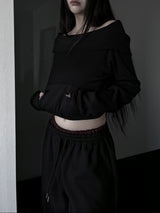 faye off-shoulder hood T (3color)