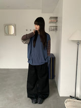 Tsukio Pintuck Cotton Wide Pants