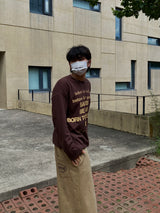 Bed Last Lettering Long Sleeve T-Shirt 3C
