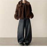 ニューイット ヘムスナップ デニムワイドパンツ