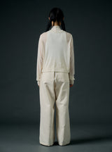 Back string pants (beige)